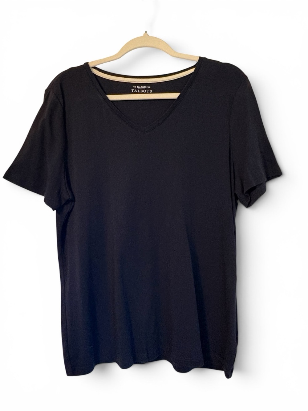 Talbots Navy Blue V Neck Pima Cotton Tee Sz XL